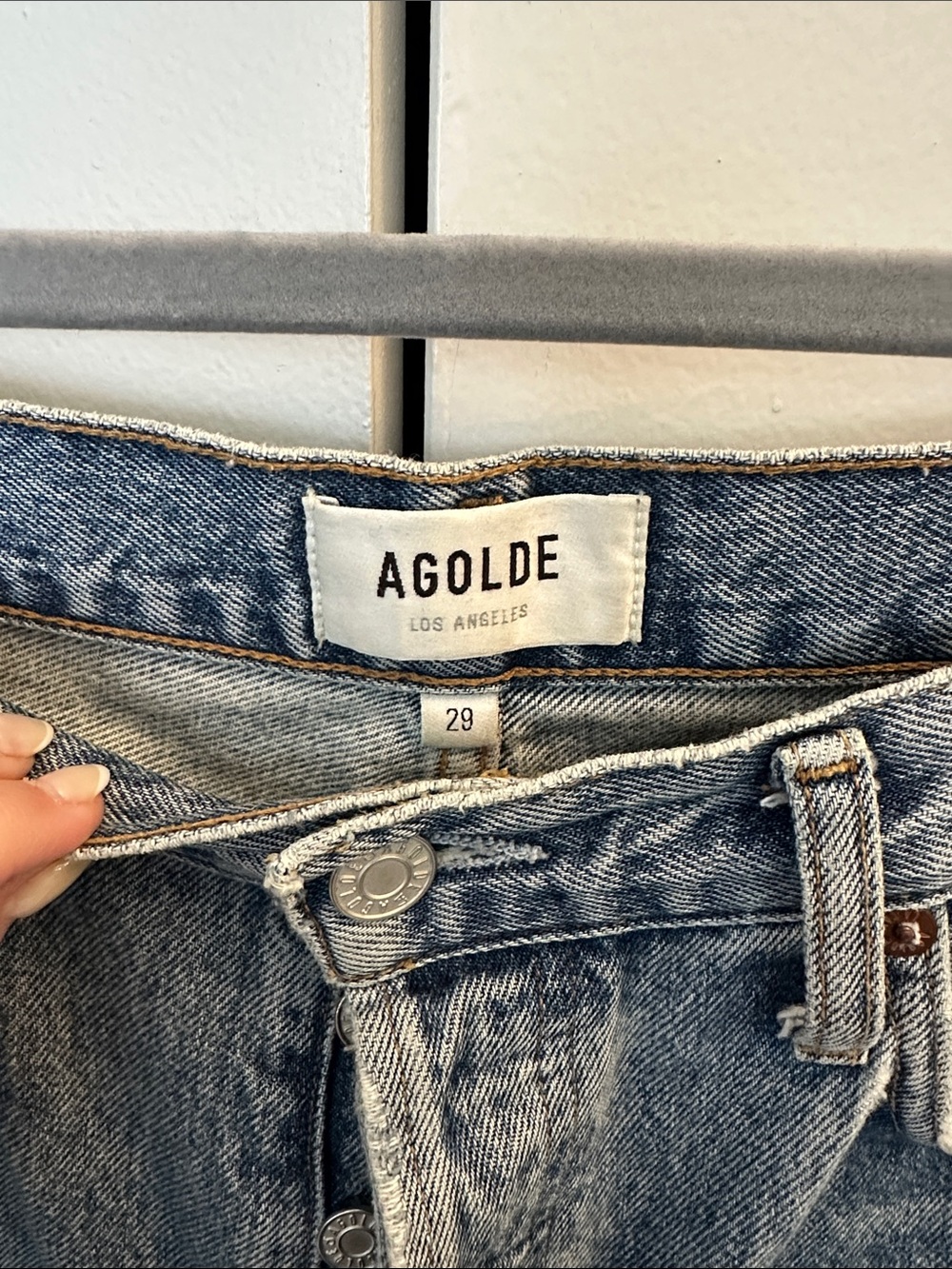 Agolde Riley High Rise Distressed Jeans - Picture 2 of 4